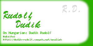 rudolf dudik business card